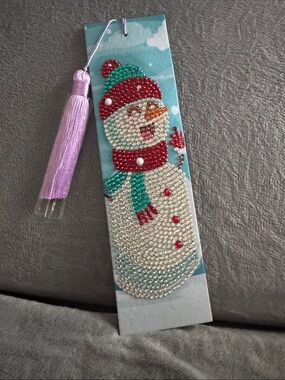 Embellished Snowman Bookmark with Lavender Tassel
